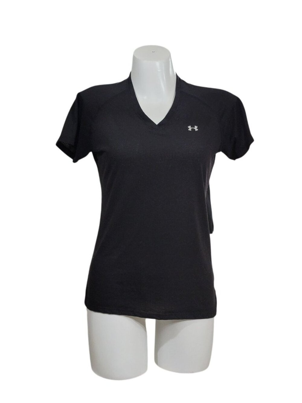 Under Armour Black V-Neck Tech HeatGear Loose Fit T-Shirt M